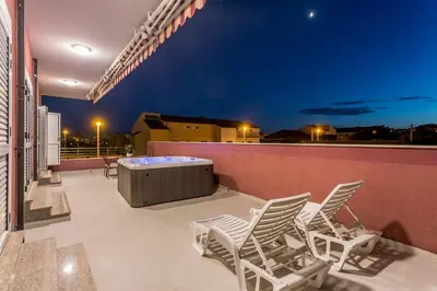 Balkon ili terasa u objektu Apartmani Lukić