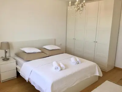 Krevet ili kreveti u jedinici u objektu Makarska SUN Suite
