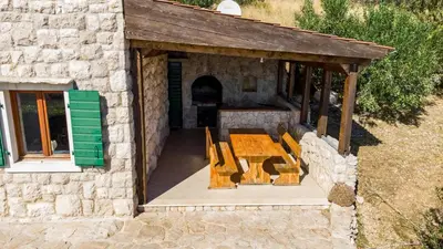Tlocrt objekta Dalmatian stone villa with heated pool