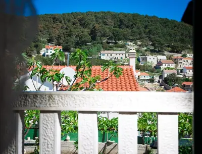Pogled na planine ili pogled na planine iz vikendica