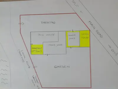 Tlocrt objekta Villa Cindro Apartments
