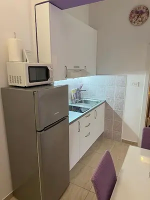 Kuhinja ili čajna kuhinja u objektu Apartment Sea Life with balcony and sea view