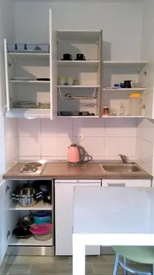 Kuhinja ili čajna kuhinja u objektu Comfortable Studio in Sumartin with Sea View - 22 m²