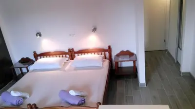 Krevet ili kreveti u jedinici u objektu Comfortable Studio in Sumartin with Sea View - 22 m²