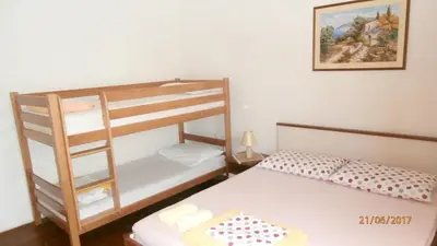 Krevet ili kreveti u jedinici u objektu Charming Apartment in Gdinj + Garden