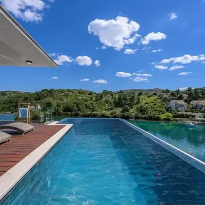 Luxury seafront villa Blue Star of Brač with pool