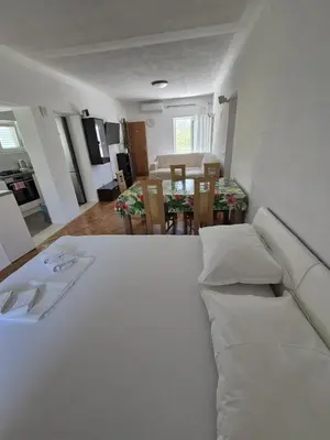 Krevet ili kreveti u jedinici u objektu Apartmani Baška Voda