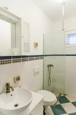 Kupaonica u objektu Charming apartments with garden