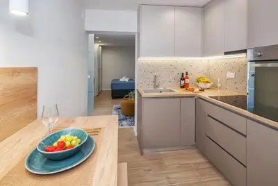 Kuhinja ili čajna kuhinja u objektu Skalinada Sea View