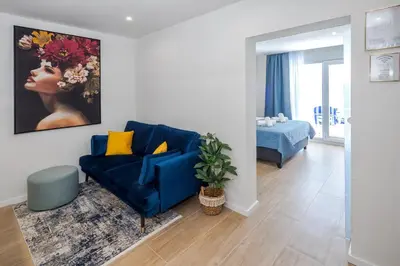 Krevet ili kreveti u jedinici u objektu Skalinada Sea View