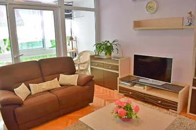 TV i/ili zabavni centar u objektu Beach apartment Ivanka in Omis