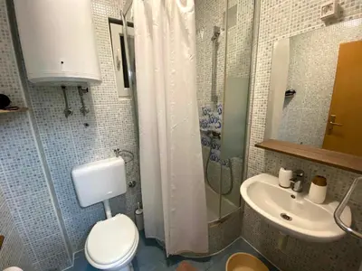 Kupaonica u objektu SUPER HORIZONT- Sea View Apartments with private Jacuzzi time & Free Parking