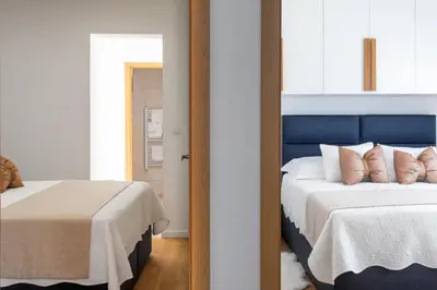 Krevet ili kreveti u jedinici u objektu Apartment Amos with Private Pool