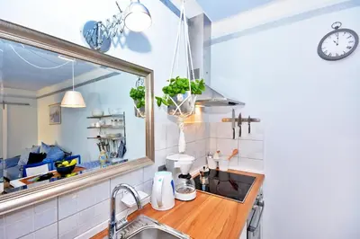Kuhinja ili čajna kuhinja u objektu Apartment Pepica with sea view