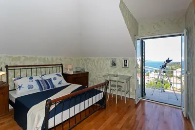 Krevet ili kreveti u jedinici u objektu All About the Sea - Riviera House near the center of Hvar