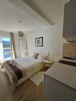 Krevet ili kreveti u jedinici u objektu Duje Apartments Milna