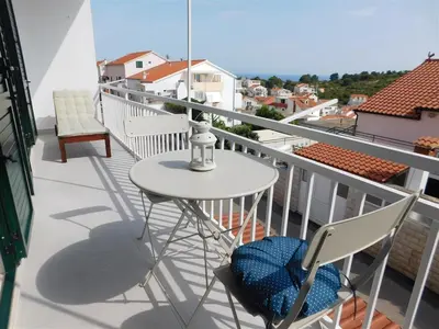Balkon ili terasa u objektu Sunny New Hideaway Near the Beach on the Island of Hvar