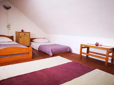 Krevet ili kreveti u jedinici u objektu Vacation House, PARKING INCLUDED, Lovrecina