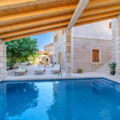 Luxury Stone Villa Nevija with heated pool