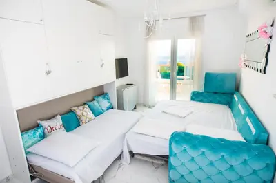Krevet ili kreveti u jedinici u objektu Sea view luxury studio apartment