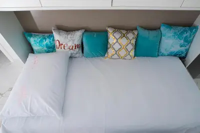 Krevet ili kreveti u jedinici u objektu Sea view luxury studio apartment