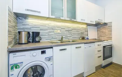 Kuhinja ili čajna kuhinja u objektu Three-Bedroom Apartment In Ostrvica