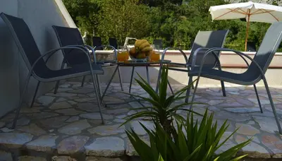 Popločani dio dvorišta ili vanjski dio objekta Villa Bubalo
