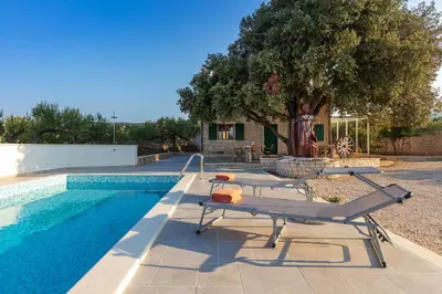 Bazen u objektu Villa Dubrava - Heated Pool & Olive Grove Retreat I Brač Island ili u blizini
