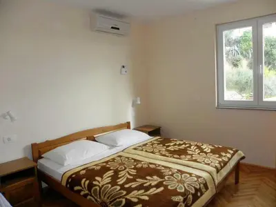 Krevet ili kreveti u jedinici u objektu Apartment in Duce with sea view, terrace, air conditioning, Wi-Fi (4166-4)