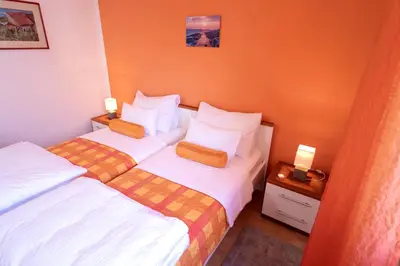 Krevet ili kreveti u jedinici u objektu Apartments Bodlovic - ZF Hvar