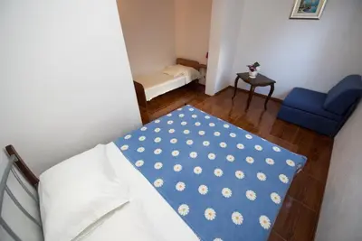 Krevet ili kreveti u jedinici u objektu Apartment in Duce with sea view, terrace, air conditioning, Wi-Fi (132-10)