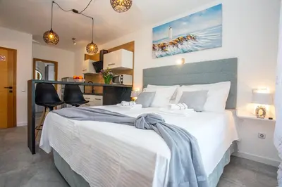 Krevet ili kreveti u jedinici u objektu Apartments Nedo Dalmatia