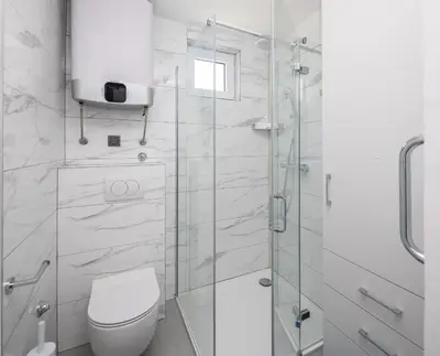 Kupaonica u objektu Duplex Laurentis - private pool - beachfront - newly built