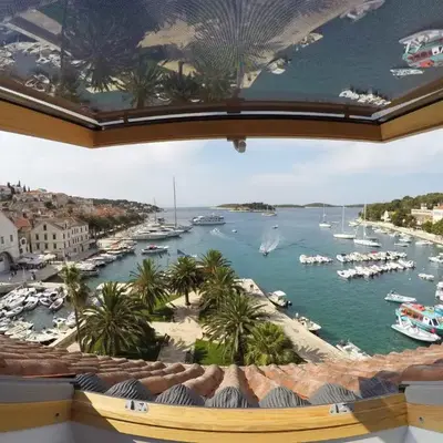 Hvar attic modern design - town center with a great view