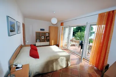 Krevet ili kreveti u jedinici u objektu Nautilus-Bay Apartments - First Row Suites 210, 211 - Villa Gorma