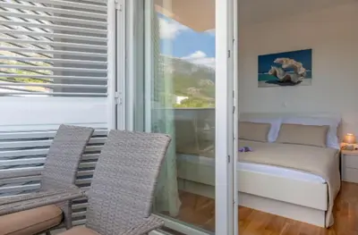 Krevet ili kreveti u jedinici u objektu La Mer 1