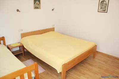 Krevet ili kreveti u jedinici u objektu Apartment in Pisak with sea view, terrace, air conditioning, Wi-Fi (4722-5)