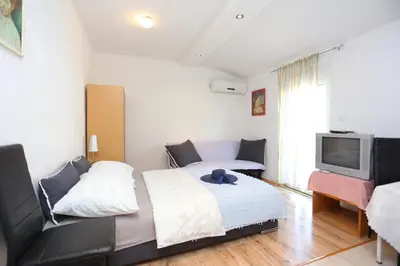 Krevet ili kreveti u jedinici u objektu Studio Podstrana 17053b