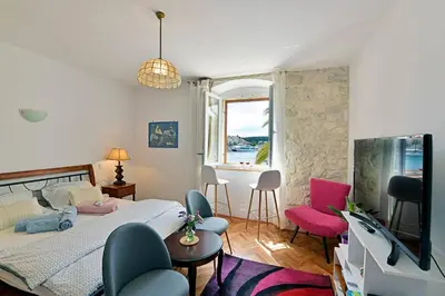 Krevet ili kreveti u jedinici u objektu Harmony Room with a Magical SeaView