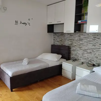 Krevet ili kreveti u jedinici u objektu Apartmani Mira Brela