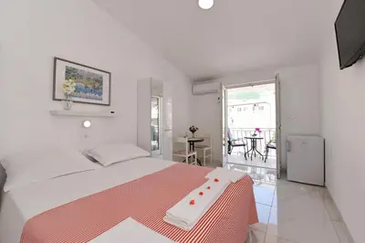 Krevet ili kreveti u jedinici u objektu Makarska sea view rooms