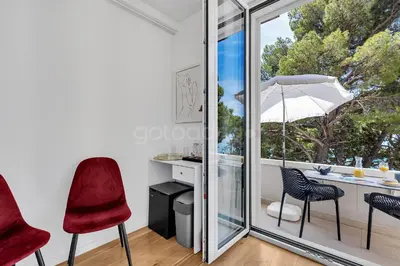 Balkon ili terasa u objektu Beachfront Deluxe B&B