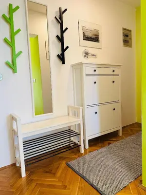 Tlocrt objekta Family Apartment Green with a sea view and a free parking