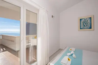 Krevet ili kreveti u jedinici u objektu Apartmani Kaštelančić