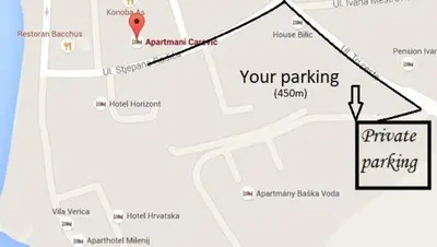 Certifikat, nagrada, logo ili neki drugi dokument izložen u objektu Apartment Stipe
