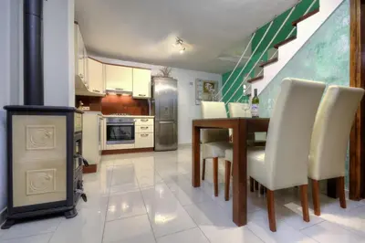 Kuhinja ili čajna kuhinja u objektu Holiday home Marta with heated pool,grill,sea view