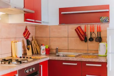 Kuhinja ili čajna kuhinja u objektu Apartments Mari