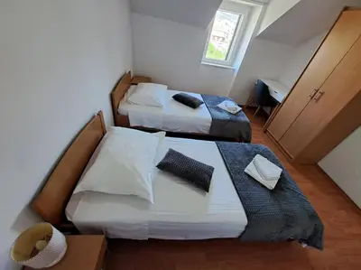 Krevet ili kreveti u jedinici u objektu MARIO-50m FROM THE BEACH,TERRACE WITH SEA VIEW!