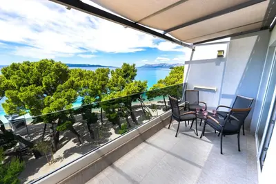 Tlocrt objekta Modern apartment in Makarska with sea view