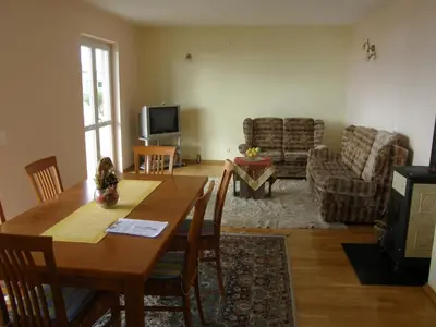 TV i/ili zabavni centar u objektu Apartment in Duce with sea view, terrace, air conditioning, washing machine (595-1)